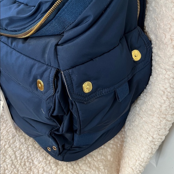 Stella McCartney Navy Rolling LeSportsac Traveler Rucksack Sky Bag. - Picture 8 of 11